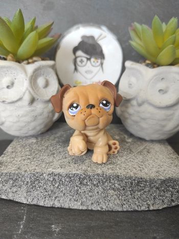 Littlest Petshop LPS chien bouledogue Bulldog 1342 dog #geektradelpschien