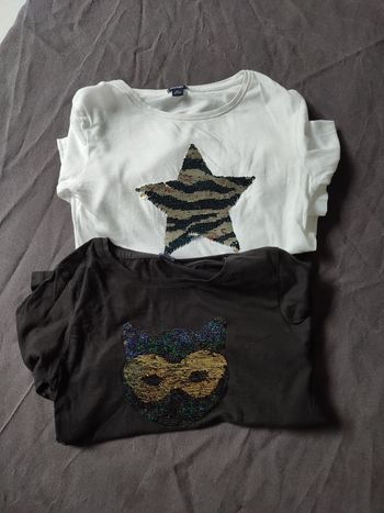 Lot de 2 t shirt a manches longues 8 ans