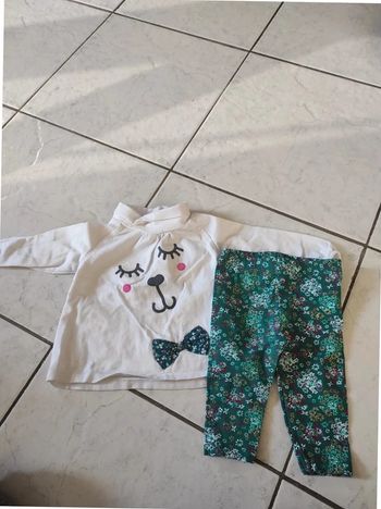 Tenue tee shirt manche longue + pantalon 3mois