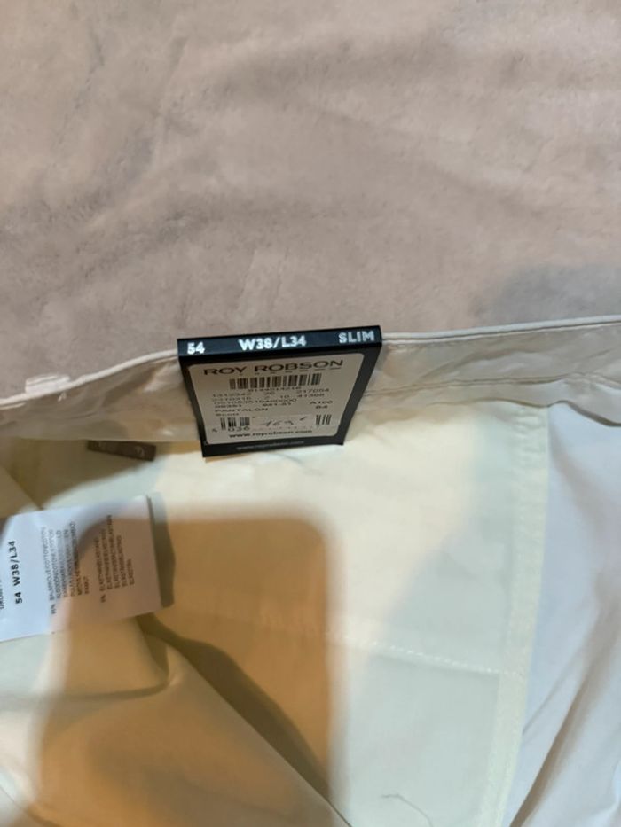 Roy robson - Chino, Blanc, taille 48 - photo numéro 4