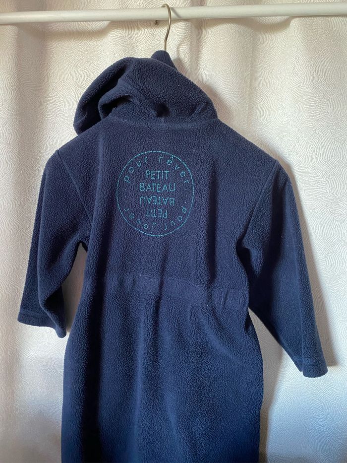 Robe de chambre polaire marine pressions 4 ans Petit Bateau
