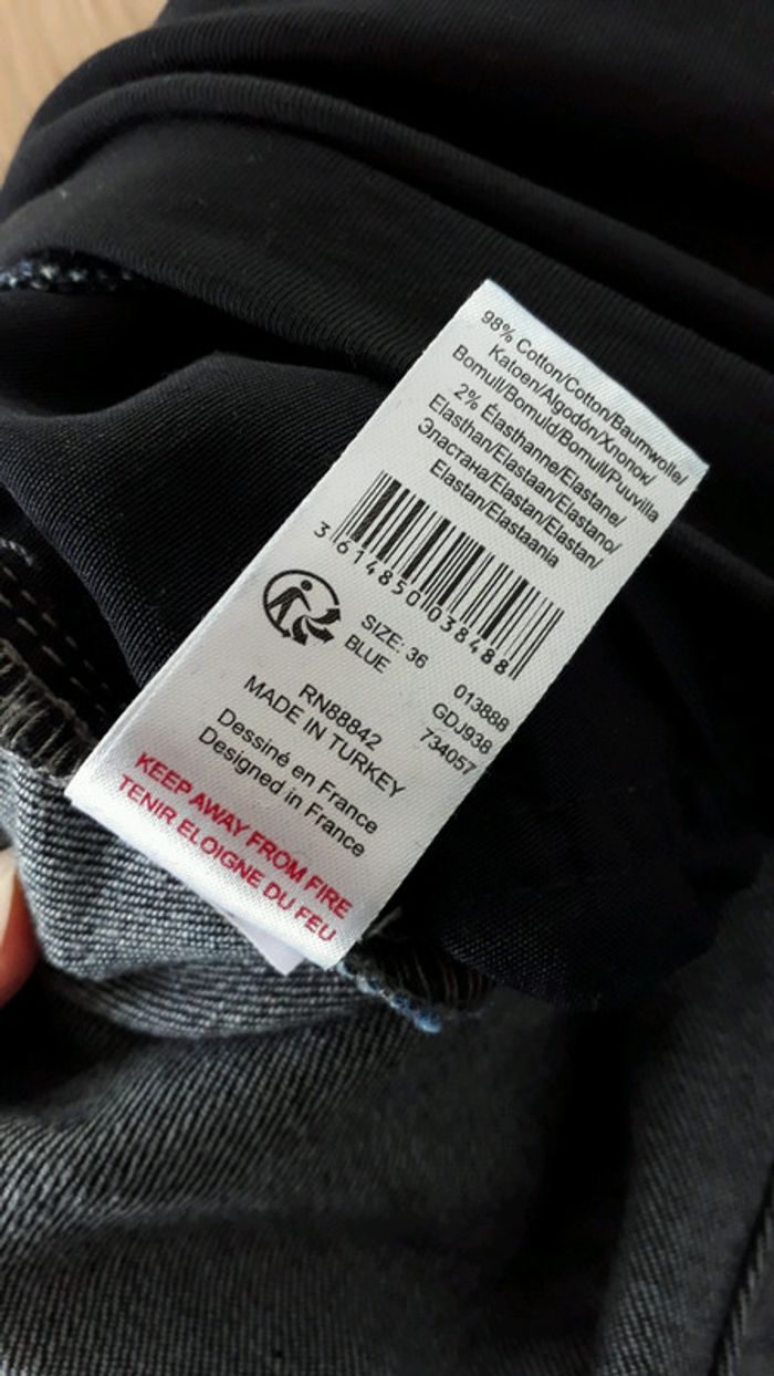 Jean de grossesse bleu La Redoute taille 36 en excellent état - photo numéro 4