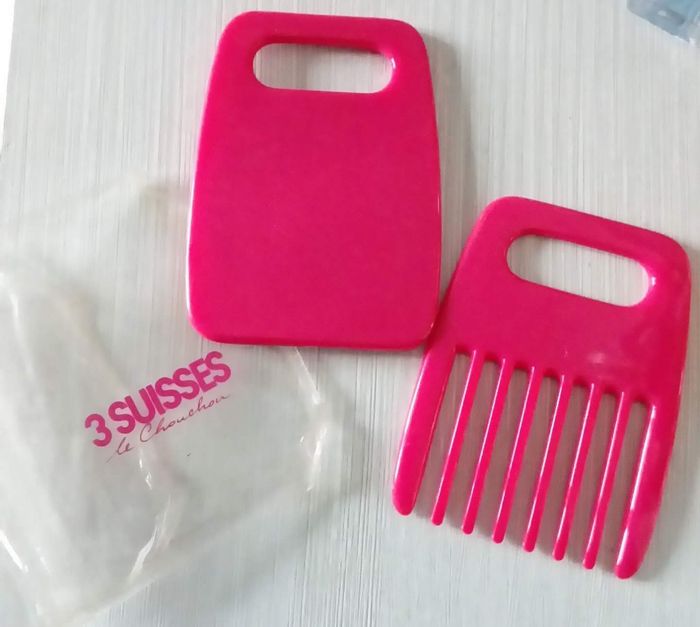 🌺 Lot peigne avec miroir roses vintage 3 Suisses 🌺 - photo numéro 2