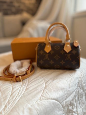 Sac Nano Speedy marron – Élégance et format mini