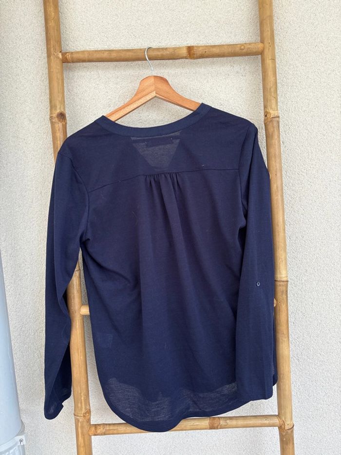 blouse manches longues bleu marine - photo numéro 5