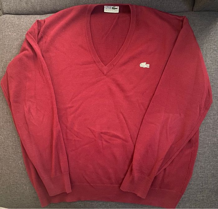 Pull col V Lacoste - photo numéro 2