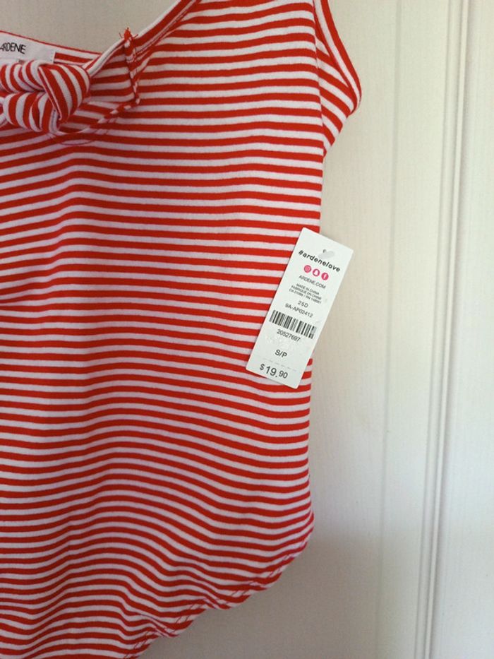 Body marinière rouge et blanc - photo numéro 3