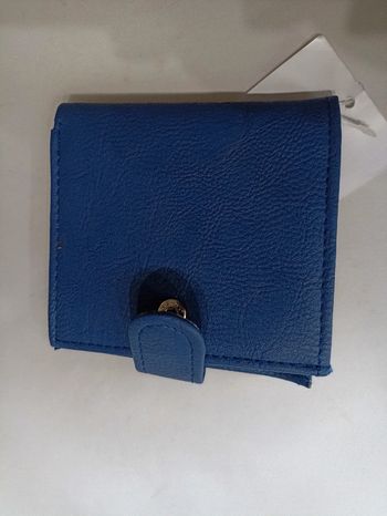 Porte carte porte monnaie bleu