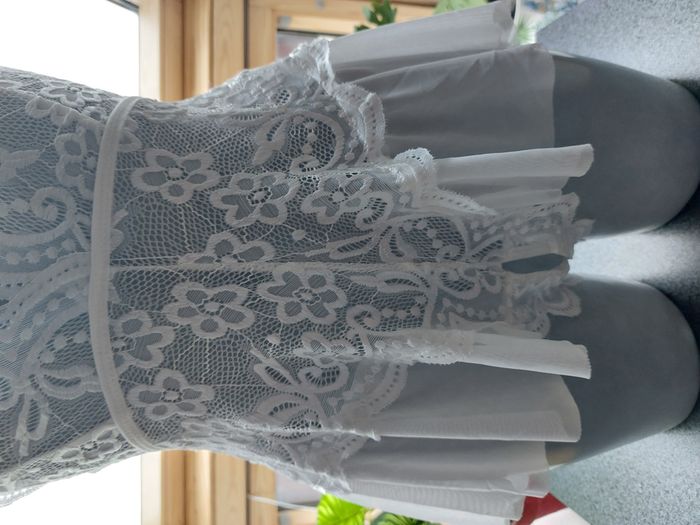 Superbe nuisette / body blanc cassé dentelle, chic et féminin Taille S/M - photo numéro 4