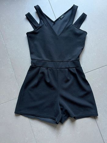 Combishort noir a bretelles MIM XS