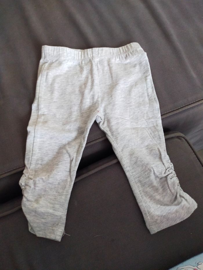 Ensemble robe rose et legging gris 6 mois - photo numéro 3