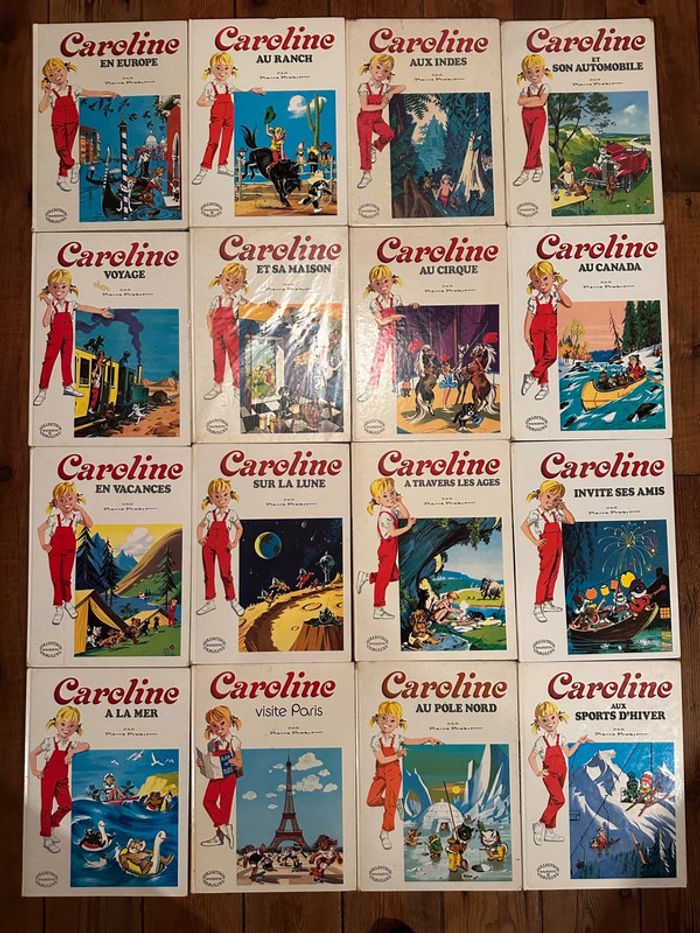 Bon état - Lot de 16 livres Caroline grands albums Hachette anciens bd