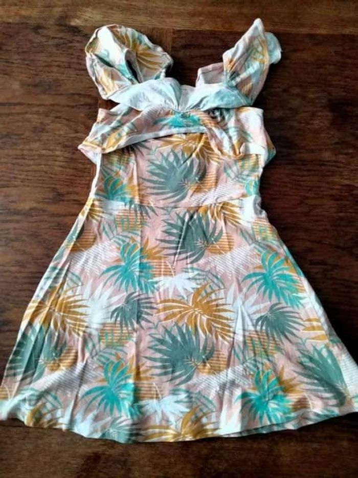 Robe d'été feuille à bretelles