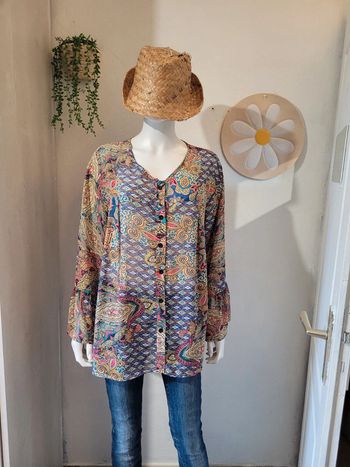 Chemise voile colorée