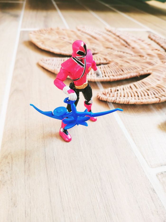 🙅 Power rangers Samurai figurine ranger rouge avec accessoire marque bandai - photo numéro 4