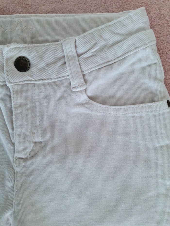 Pantalon skinny velours côtelé rose clair Cyrillus 9 ans - photo numéro 2