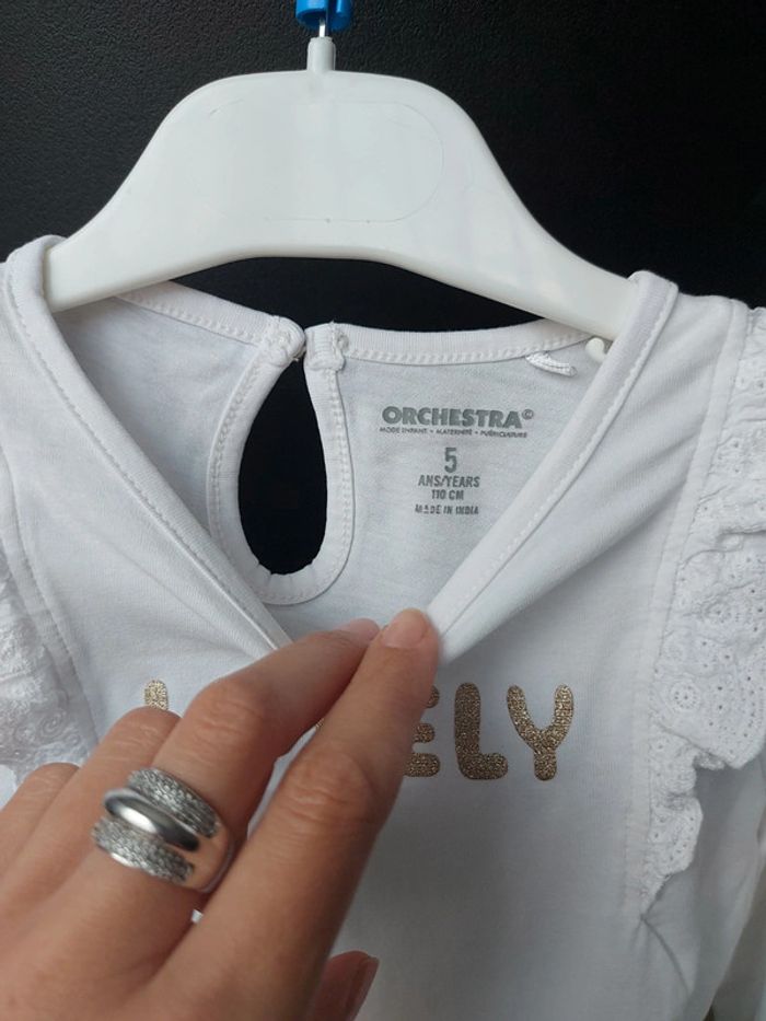 Tee-shirt manches longues blanc Orchestra 5 ans - photo numéro 8