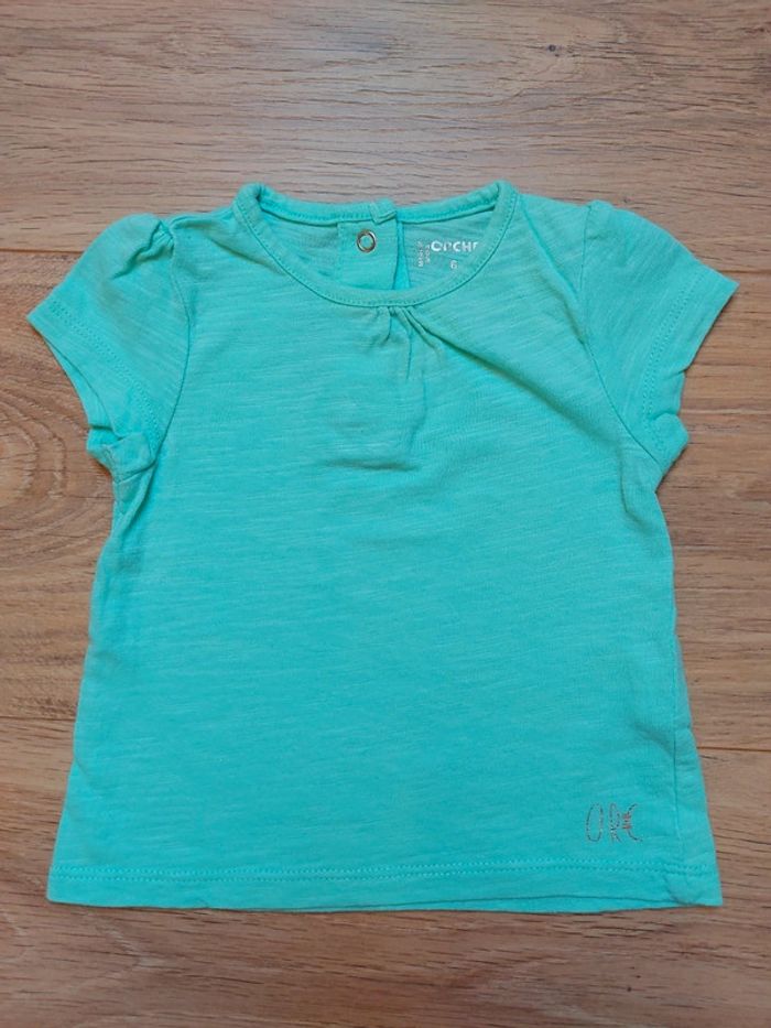 T-shirt turquoise Orchestra 6 mois