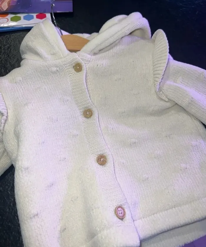 Veste polaire à capuche bébé fille C&A 86cm 12-18mois - photo numéro 3