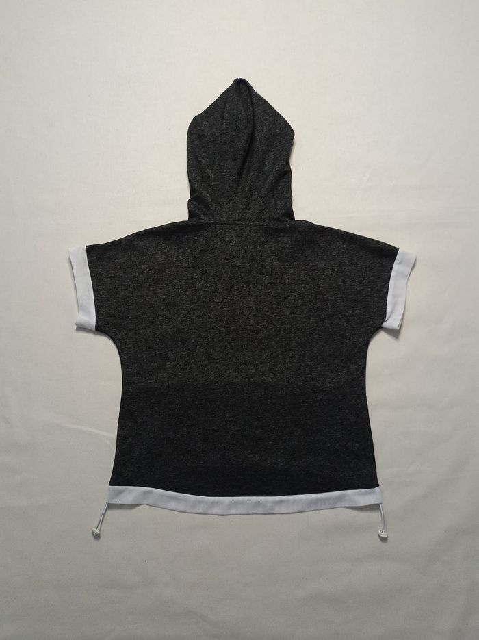 🖤 T-shirt à capuche Jennyfer – Fille – Taille S – Noir & Blanc - photo numéro 2
