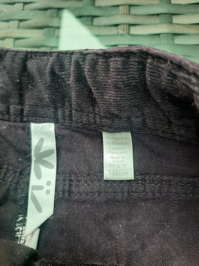 Pantalon slim  velours okaidi 10 ans - photo numéro 3