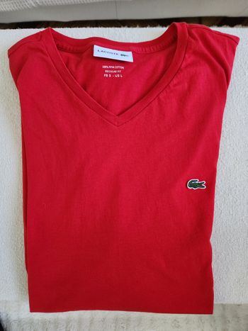 T-shirt Lacoste / Taille L / Tee-shirt rouge 