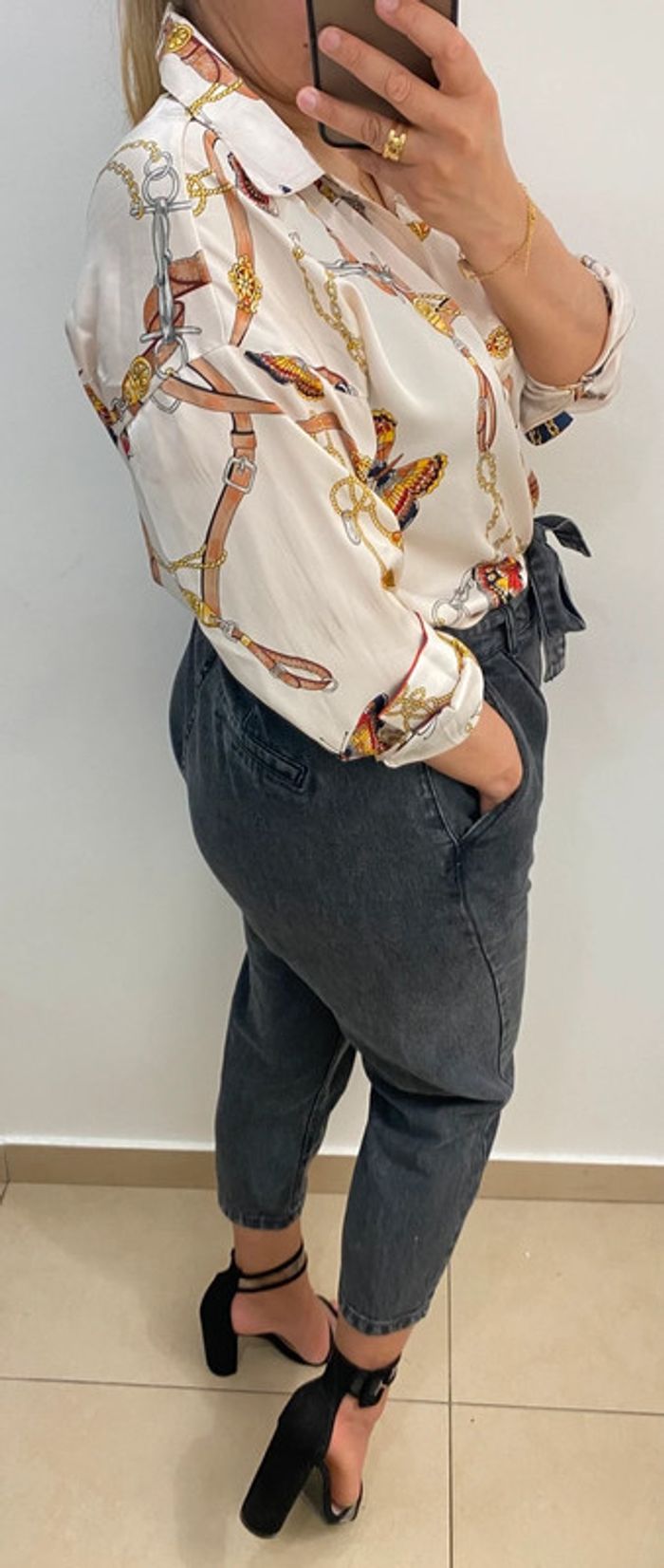 Blouse fluide satinée Zara - photo numéro 5