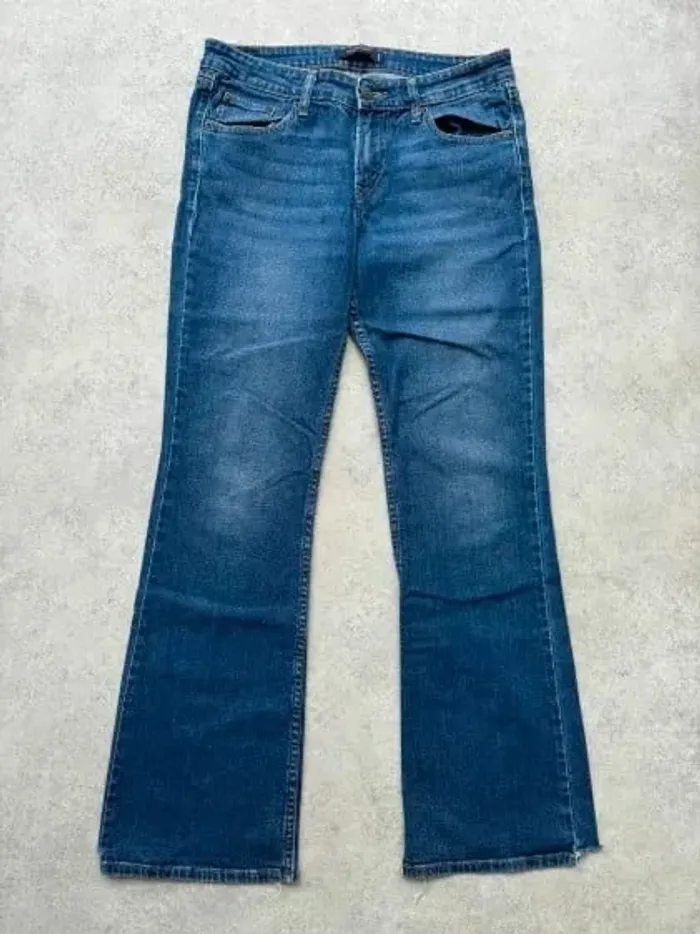 Jeans Levi's 518 W32 FR42 coupe patte d'eph évasé bleu Femme Women pan579b - photo numéro 2
