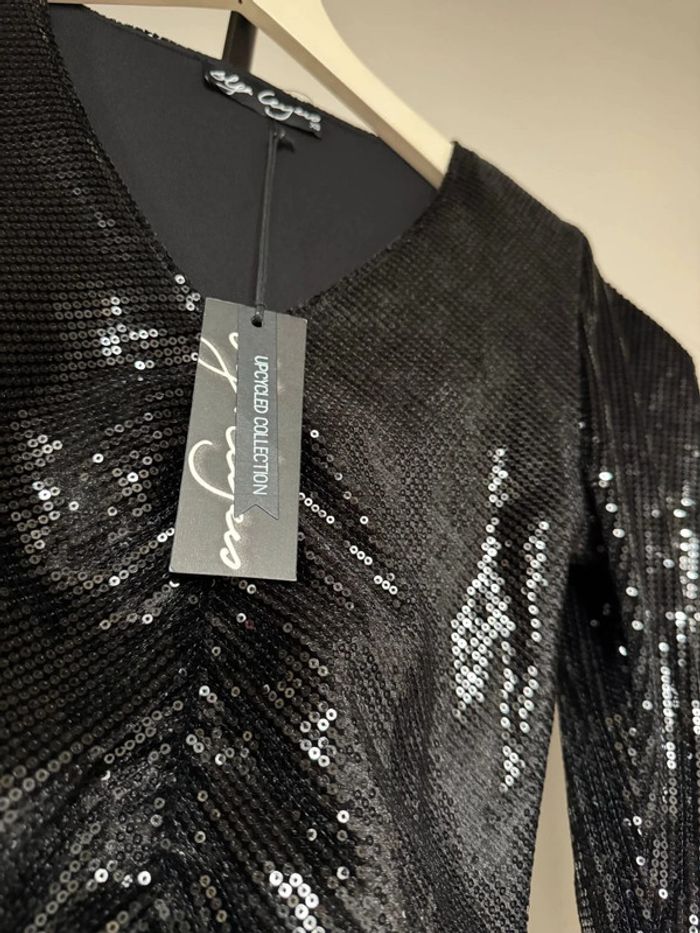 Robe à sequins noir XS Olga Leyers - photo numéro 2