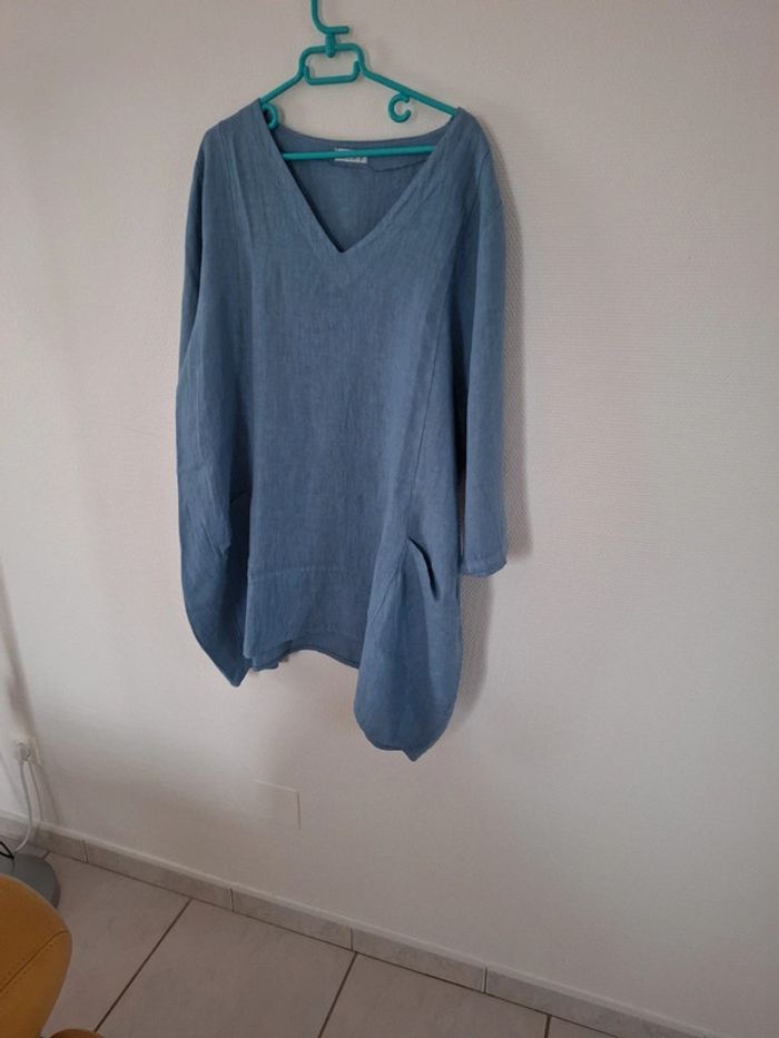 Robe taille unique manche 3/4 en lin Neuve