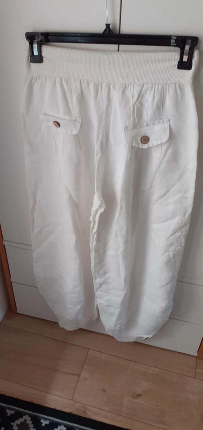 Pantalon lin blanc - photo numéro 2