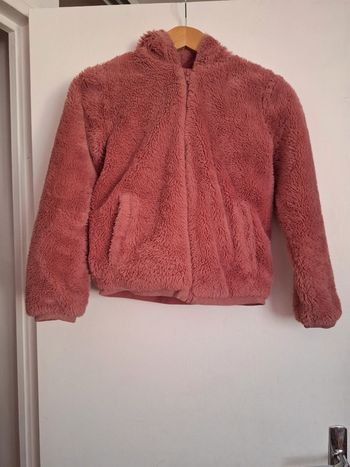 Veste fourrure rose 12ans