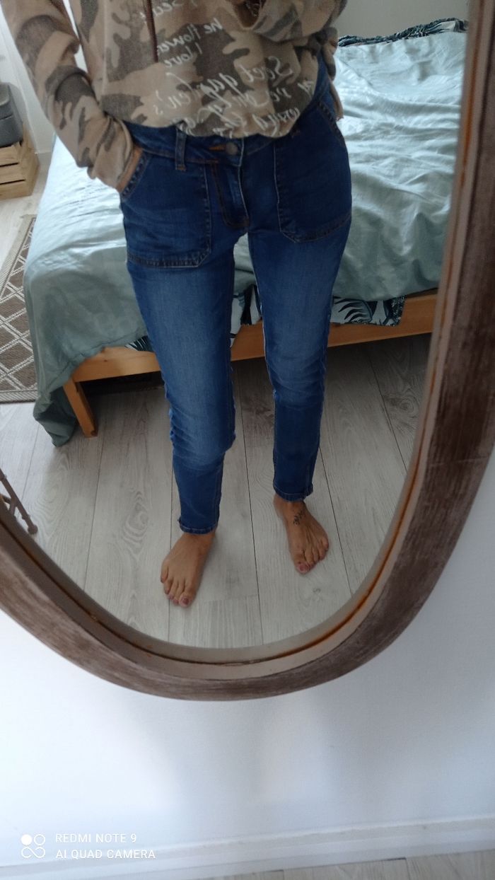 Jean slim Kiabi taille haute 36 très bon état - photo numéro 4