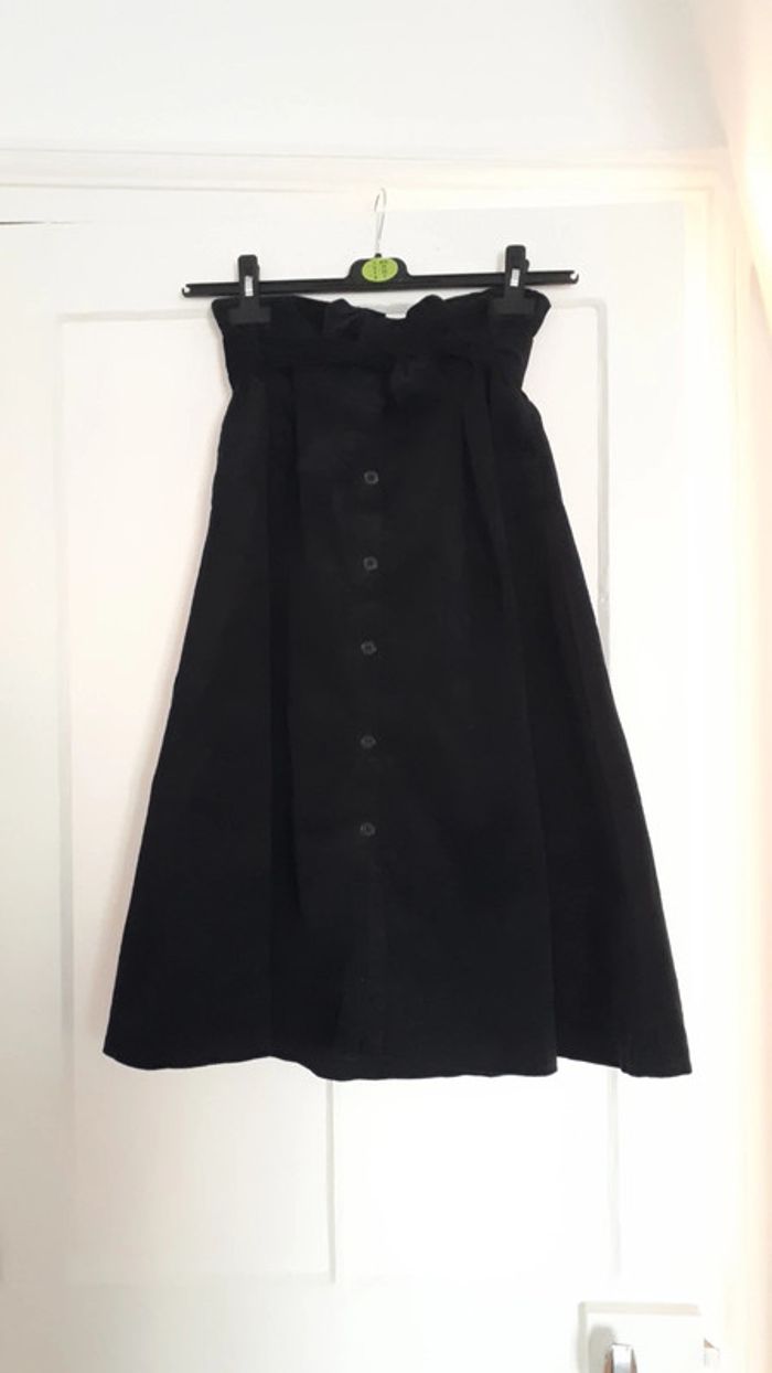 Jupe midi velours côtelé 36 noire nafnaf