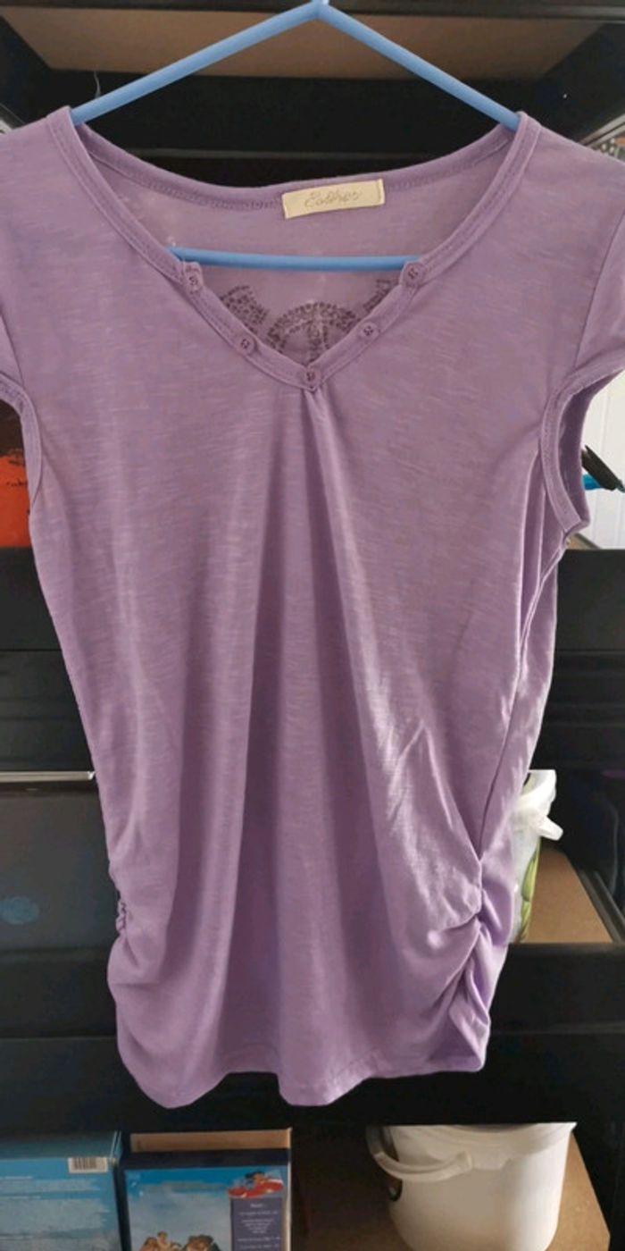 Haut violet aile d'ange