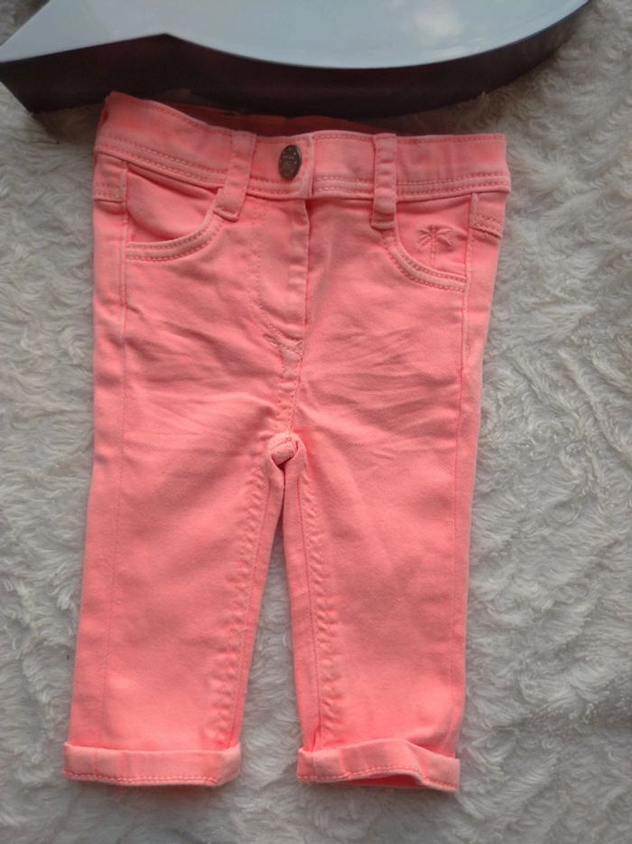 Pantalon style jeans stretch Fille 3 mois Tao - photo numéro 2