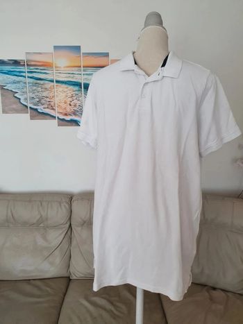 Polo blanc livergy taille L 40 homme en coton