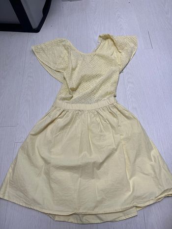 Robe jaune broderie anglaise Monoprix, 10 ans