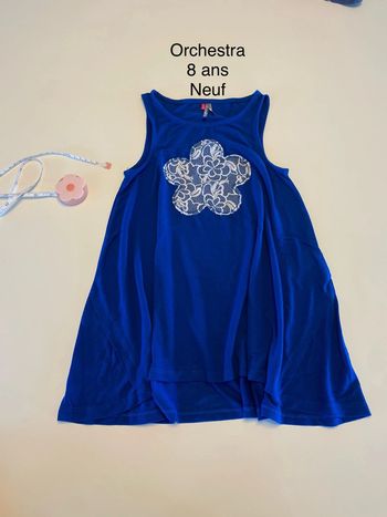 Débardeur tunique bleu roi orchestra 8ans