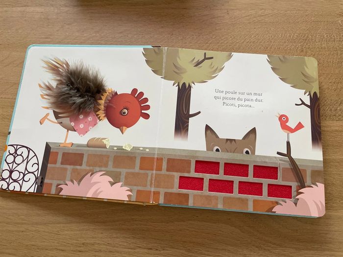 Une poule sur un mur histoire à toucher - photo numéro 2