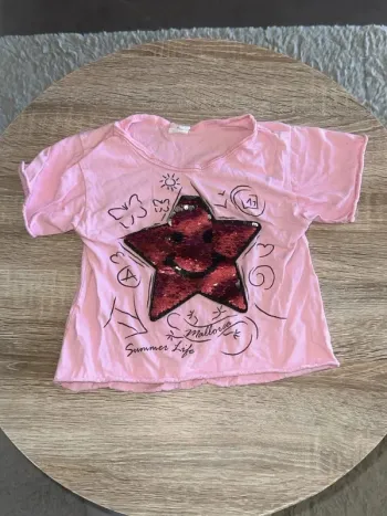 T-shirt étoile sequin 5 ans