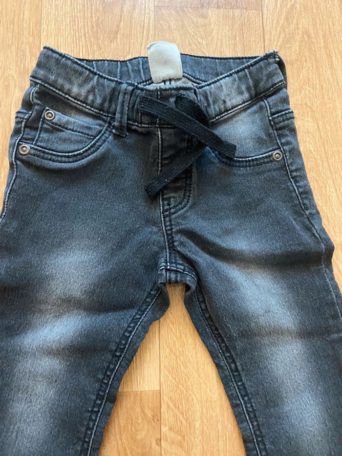 Jean gris anthracite délavé mixte 12/18M - photo numéro 4