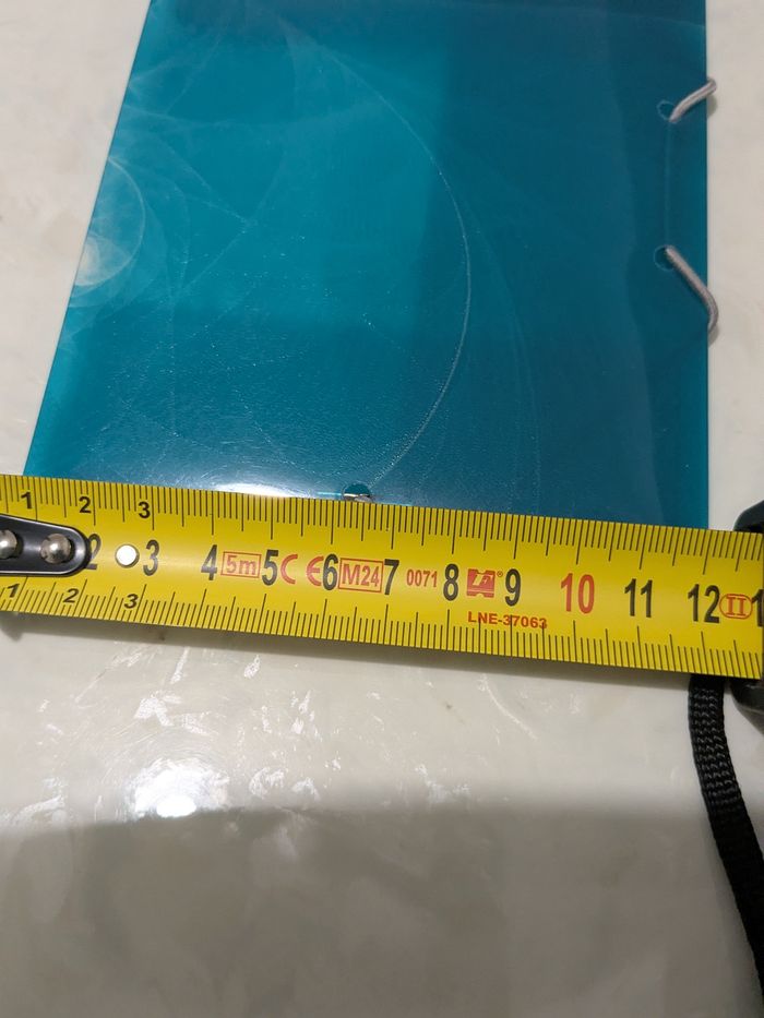 Petite pochette à rabat, porte documents bleu turquoise. - photo numéro 7