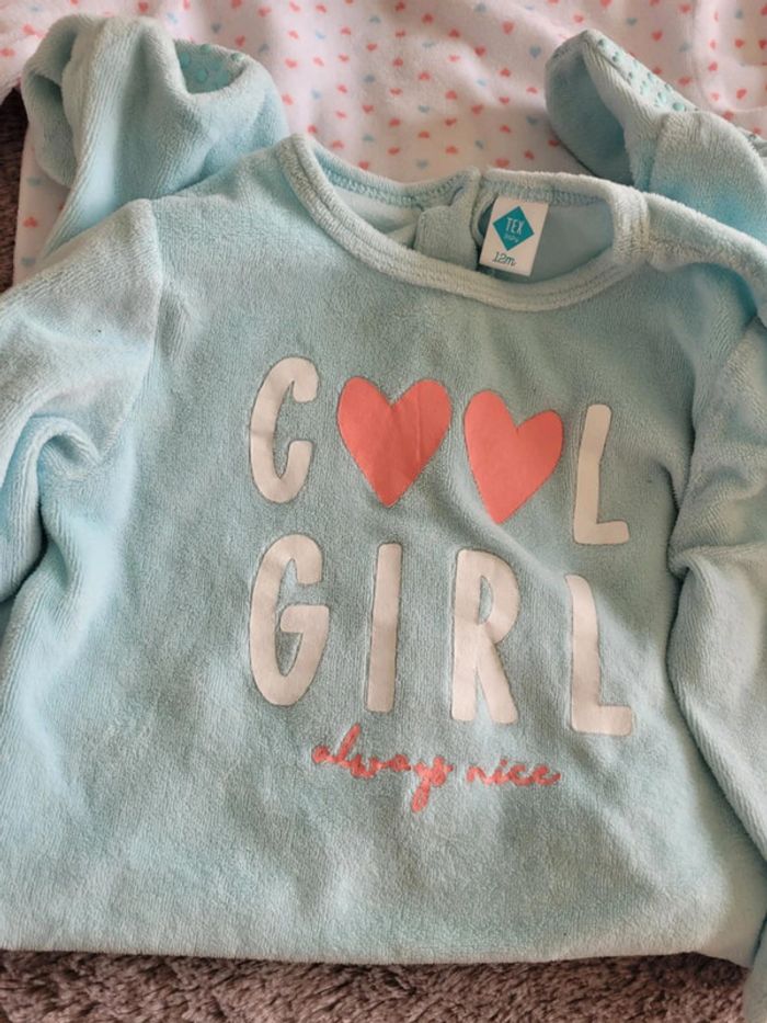 Lot de 2 pyjamas velours 12 mois - photo numéro 5