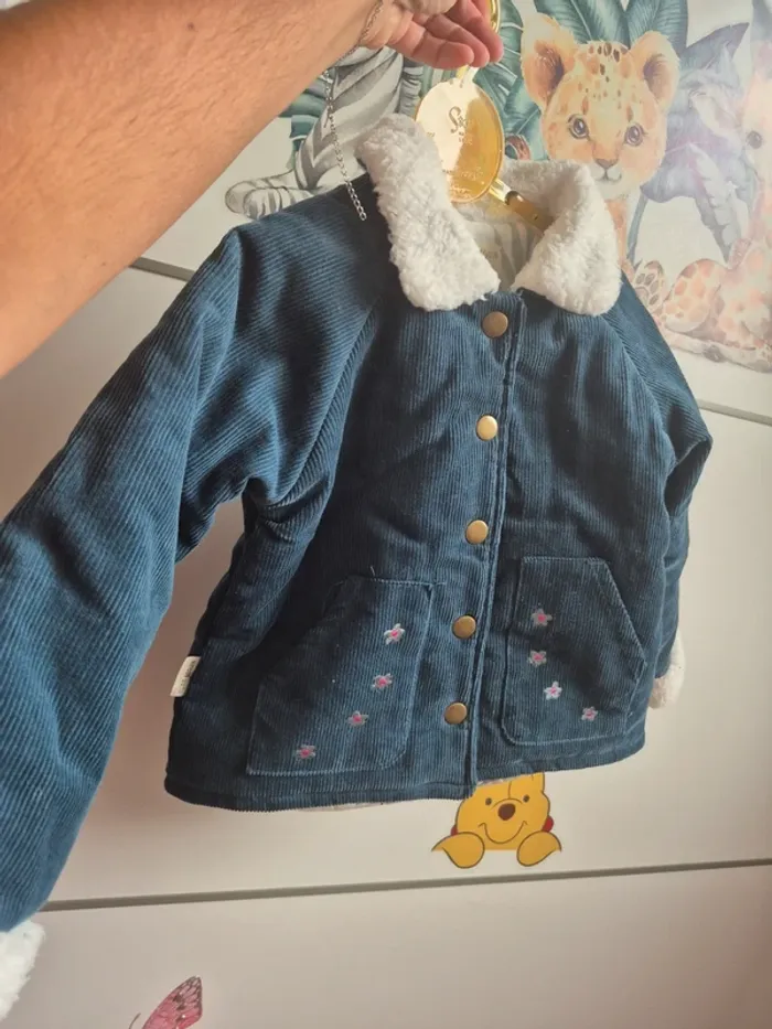 Manteau velours côtelé 3ans 98cm - photo numéro 3