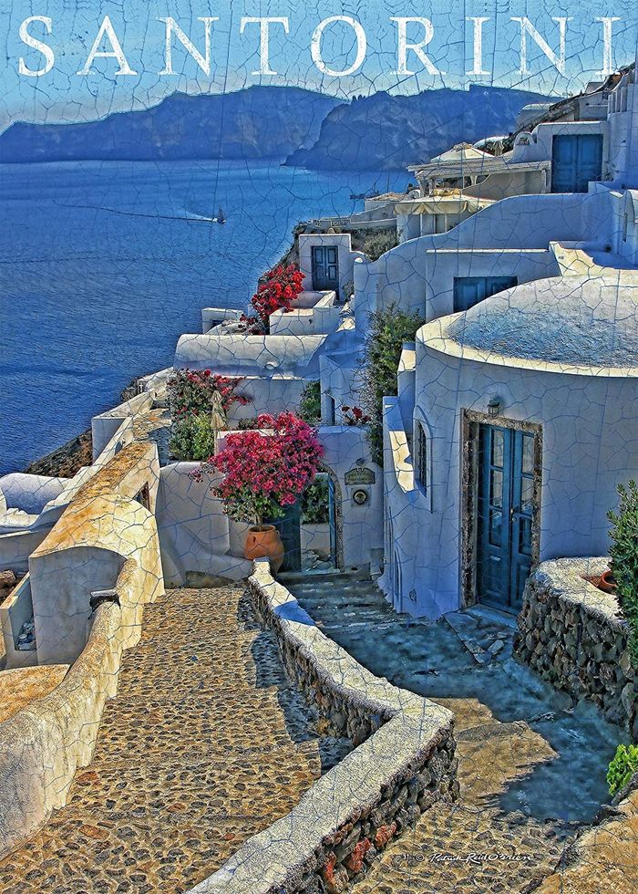 SCHMIDT SPIELE PUZZLE 1000 PATRICK REID O'BRIEN SANTORINI 59584 - photo numéro 2