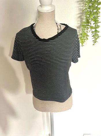 Très beau top court à courte manche pour femme Zara