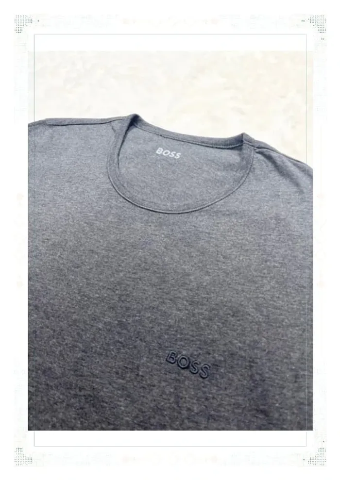 T-shirt Hugo Boss gris anthracite - Taille L - Homme - photo numéro 4