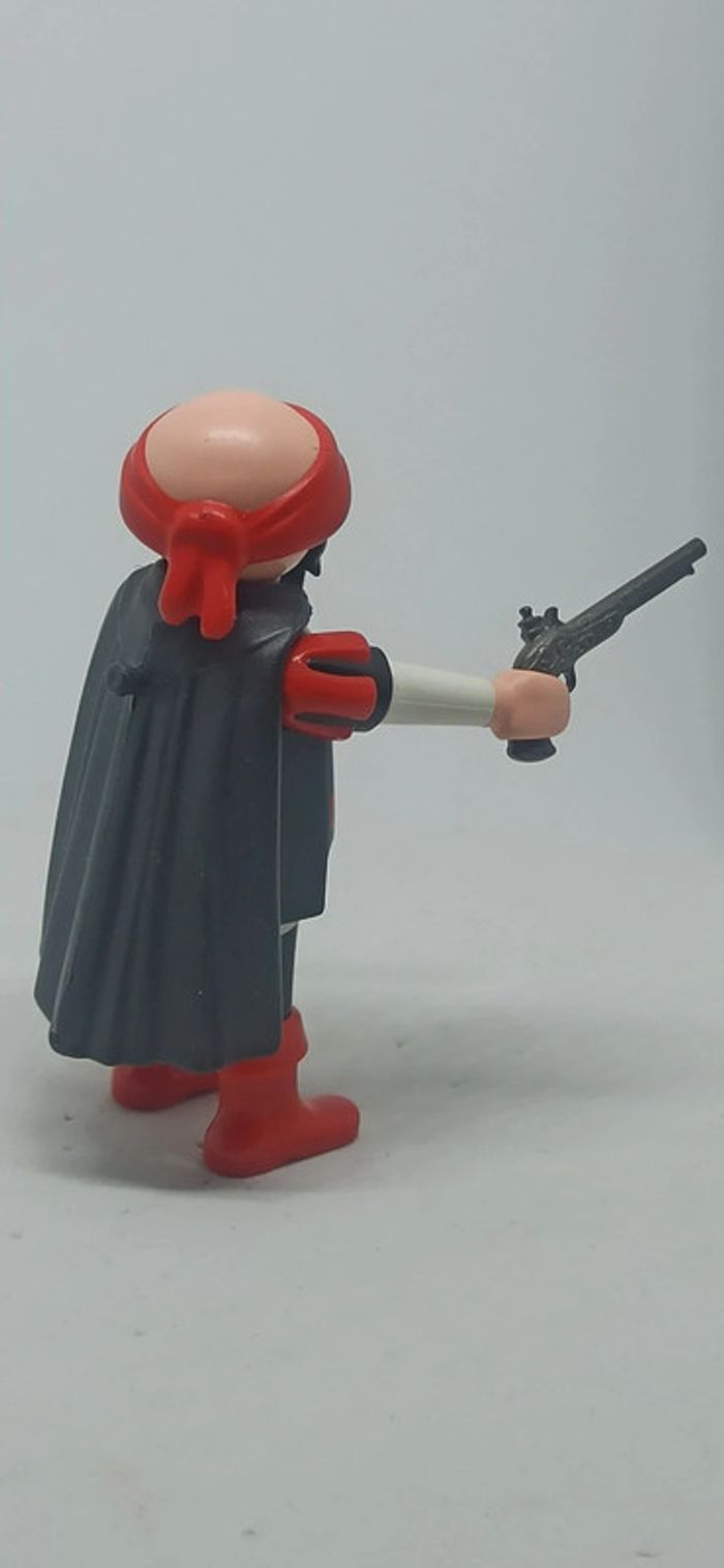 Homme pirate avec barbe et cape noire playmobil - photo numéro 3
