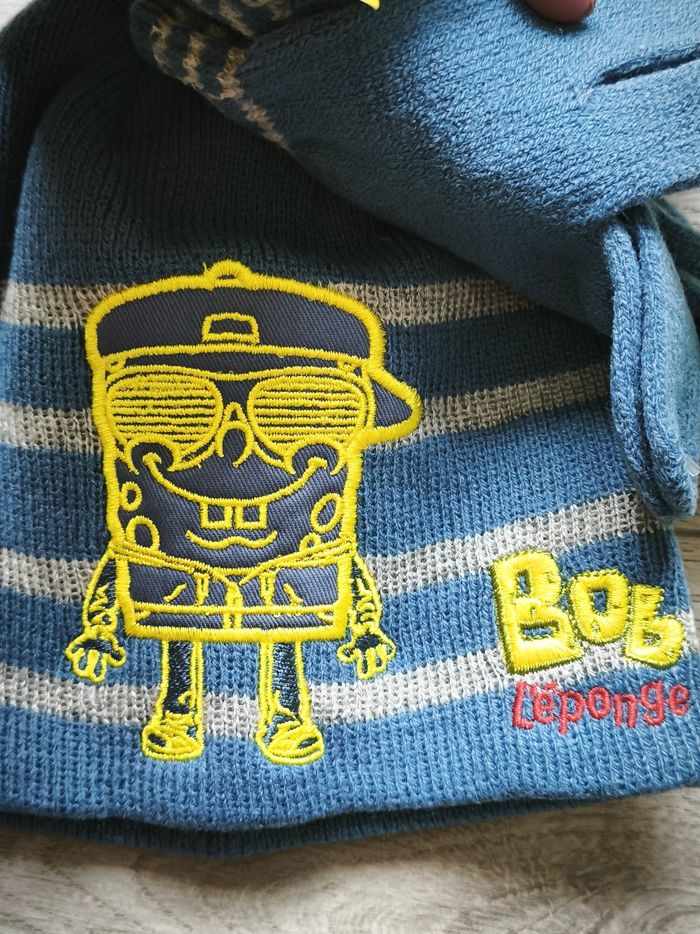 Bonnet et gants Bob l'éponge - photo numéro 2
